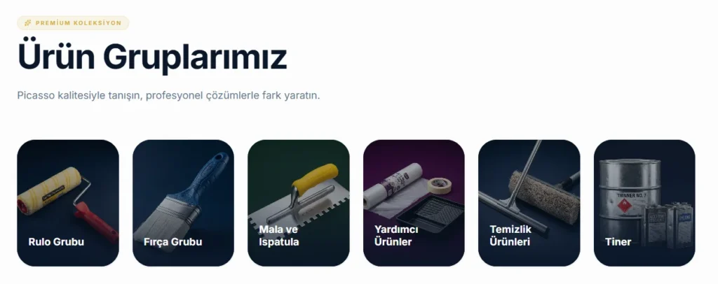 Picasso Boyama Aletleri Ürün Grupları